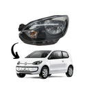 FAROL ESQUERDO VW UP 2014 A 2017 MASCARA NEGRA C/ BORDA NEGRA